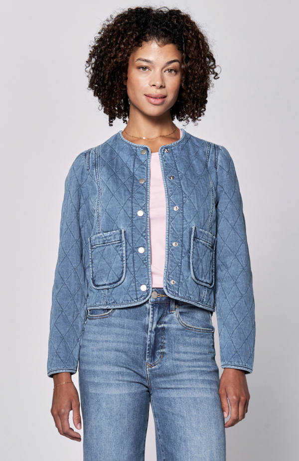 Kit Quilted Puff Sleeve Jacket