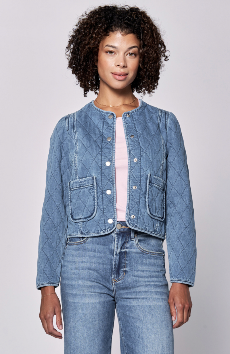 Kit Quilted Puff Sleeve Jacket