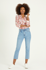 Frankie Super High Rise Straight Jeans