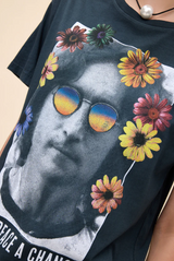 John Lennon Give Peace A Chance Boyfriend Tee