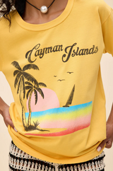 Cayman Island Oversized Ringer Tee