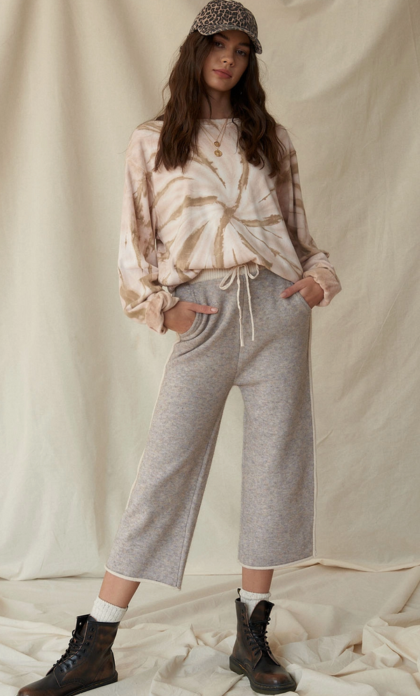Cynthia Cropped Knit Sweater Pants