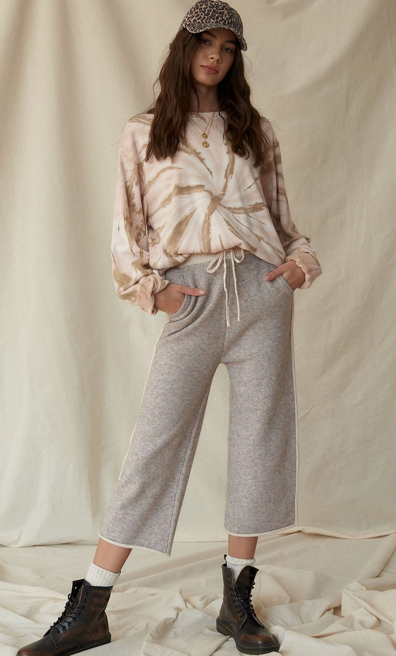 Cynthia Cropped Knit Sweater Pants