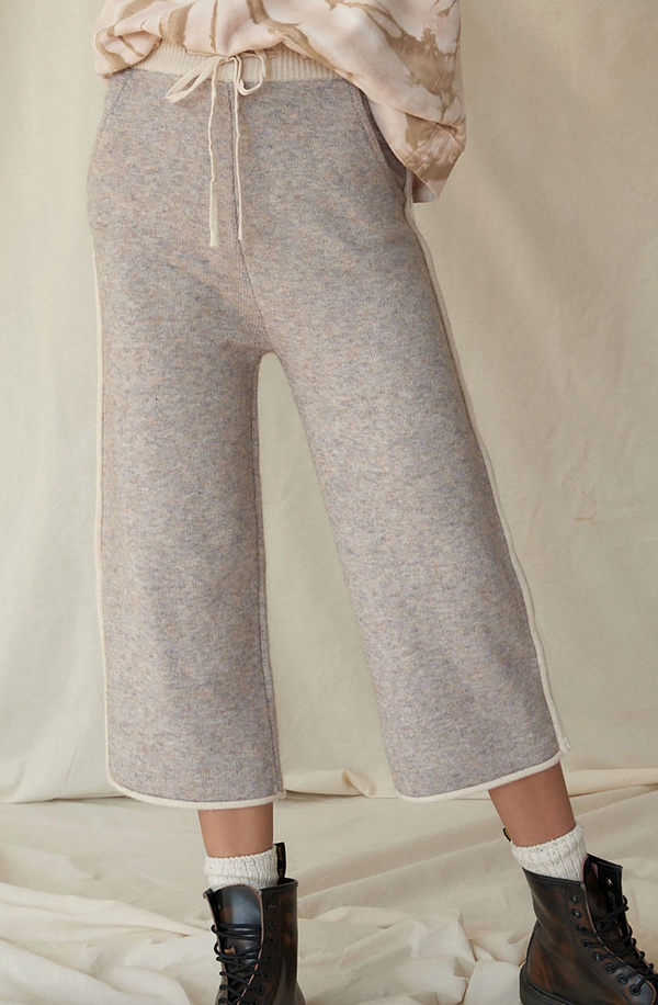 Cynthia Cropped Knit Sweater Pants