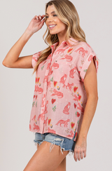Romy Tiger Print Top