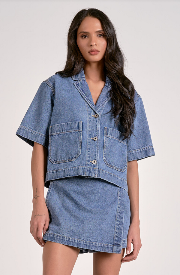 Abrie Denim Top