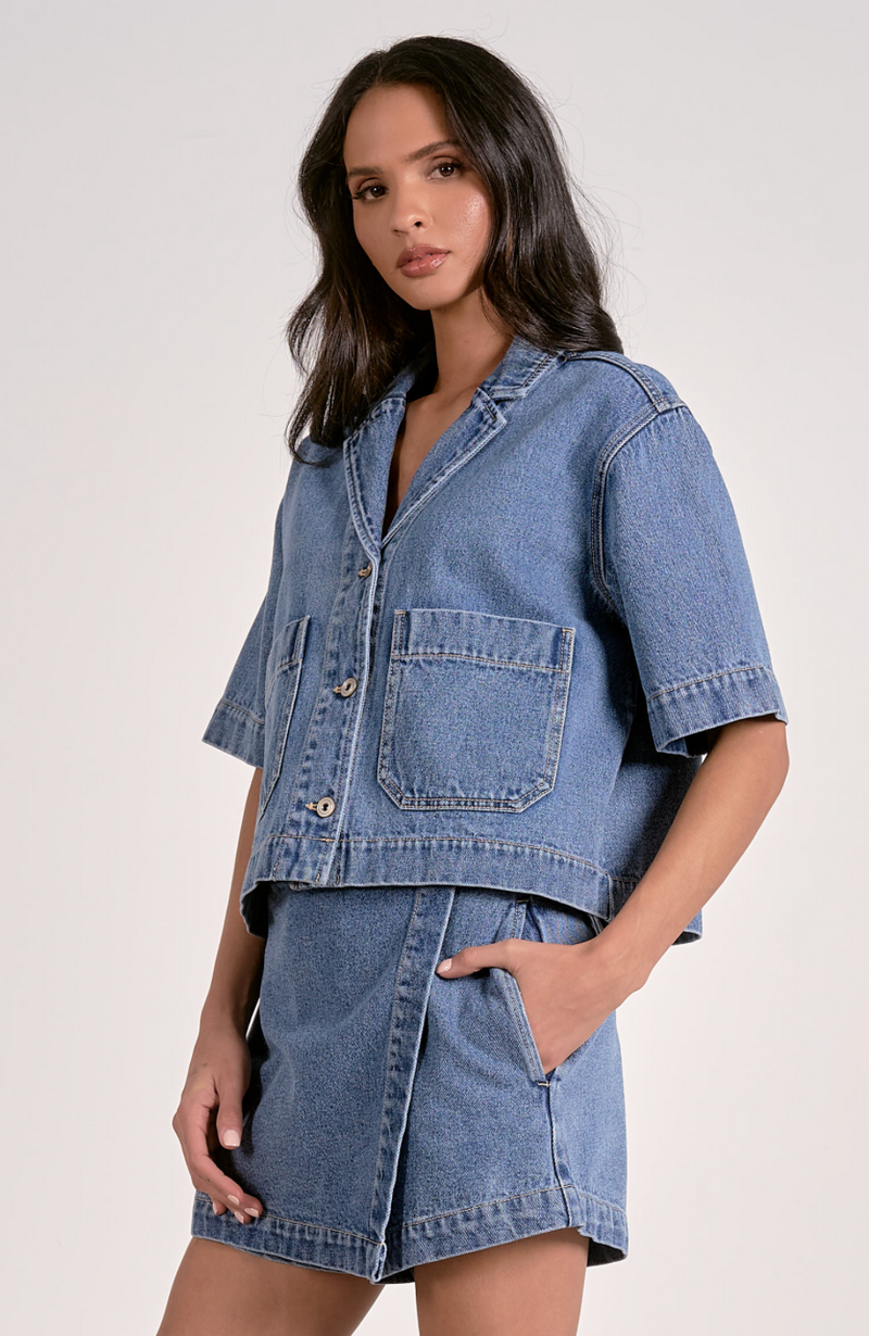 Abrie Denim Top
