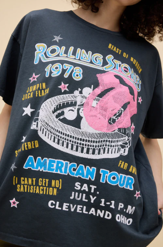Rolling Stones 1978 American Tour Merch Tee
