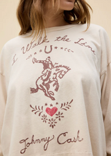 Johnny Cash Walk The Line L/S Tee