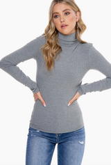 Margaret Ribbed Turtleneck Top