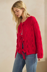Sweetheart Bow Knit Cardigan