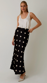 Love Polka Dot Satin Skirt