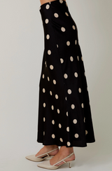 Love Polka Dot Satin Skirt
