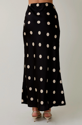 Love Polka Dot Satin Skirt