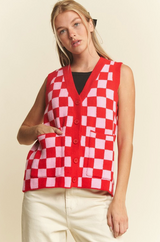 Elara Checkered Vest