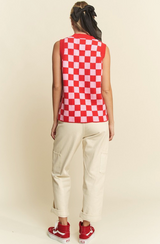 Elara Checkered Vest