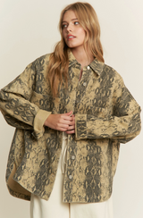 Ella-Mae Snake Print Oversized Jacket