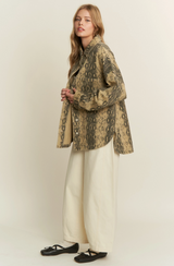 Ella-Mae Snake Print Oversized Jacket