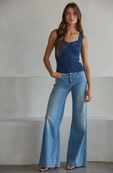 Fleur Ribbed Tank Top