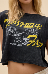 Nowhere Fasted Cropped Muscle Tank