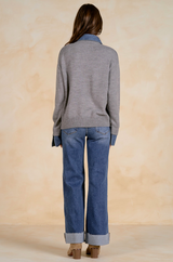 Drea Denim Collared Sweater
