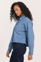 Adrianna Cropped Button Up